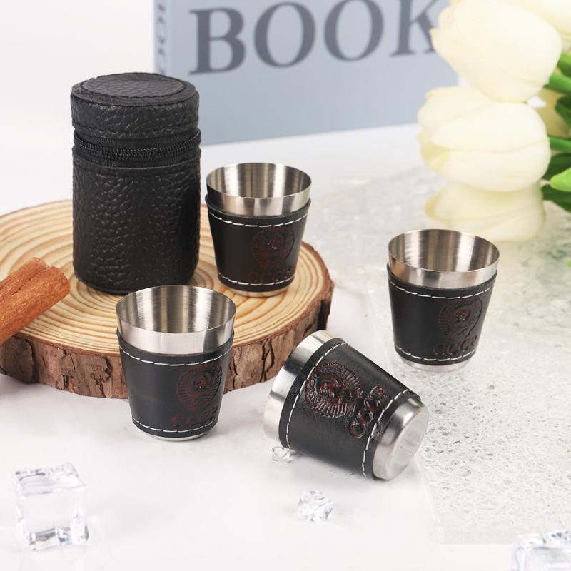 Juego de 4 tazas de viaje para - Whisky Beer And Wine reseña y precio