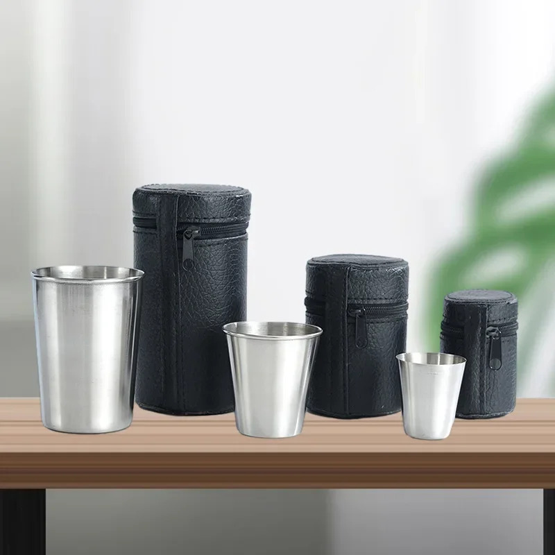 4 Uds. Tazas de acero inoxidab - Whisky Beer And Wine reseña y precio
