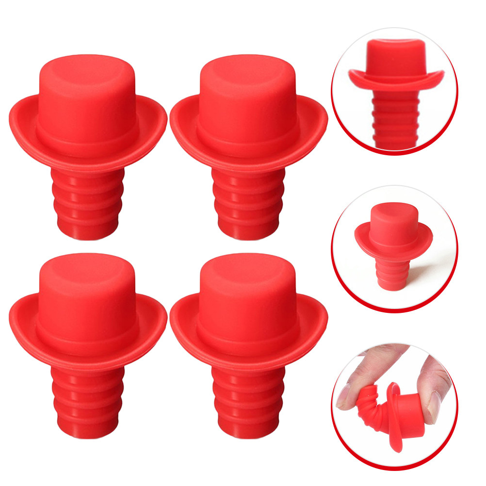 4 tapones de silicona para bot - Wine Beer Hat reseña y precio